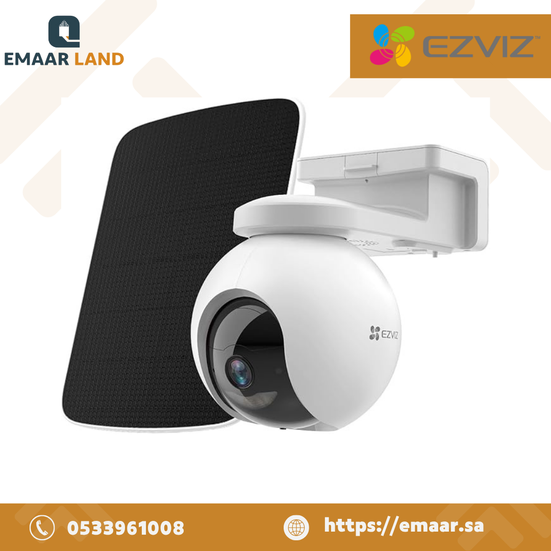 كاميرا طاقة شمسية بشريحة بيانات وبطارية بدقة EZVIZ 3MP