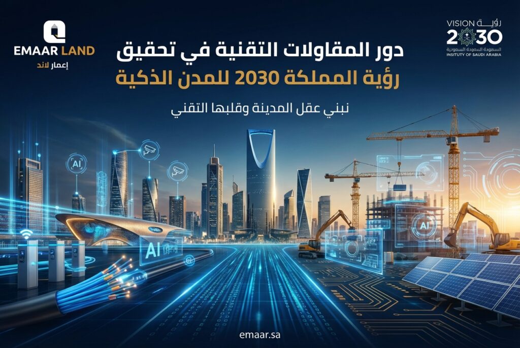 دور المقاولات التقنية في تحقيق رؤية 2030 للمملكة | رؤية 2030 للمدن الذكية