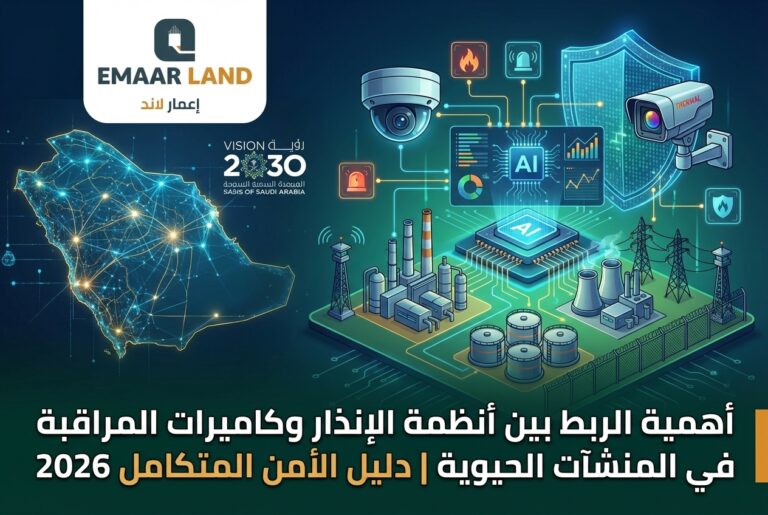 أهمية الربط بين أنظمة الإنذار وكاميرات المراقبة في المنشآت الحيوية | دليل الأمن المتكامل 2026