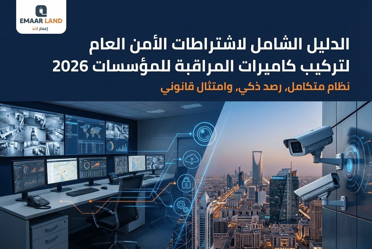 الدليل الشامل لاشتراطات الأمن العام لتركيب كاميرات المراقبة للمؤسسات 2026