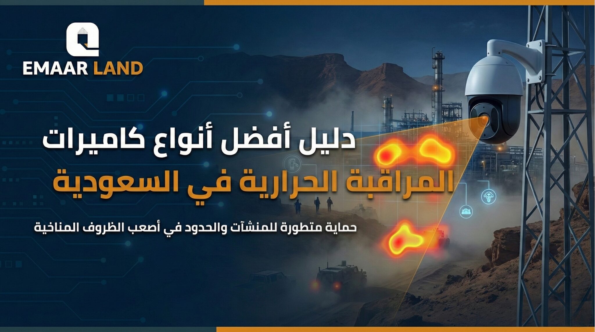دليل أفضل أنواع كاميرات المراقبة الحرارية في السعودية: حماية المنشآت والحدود