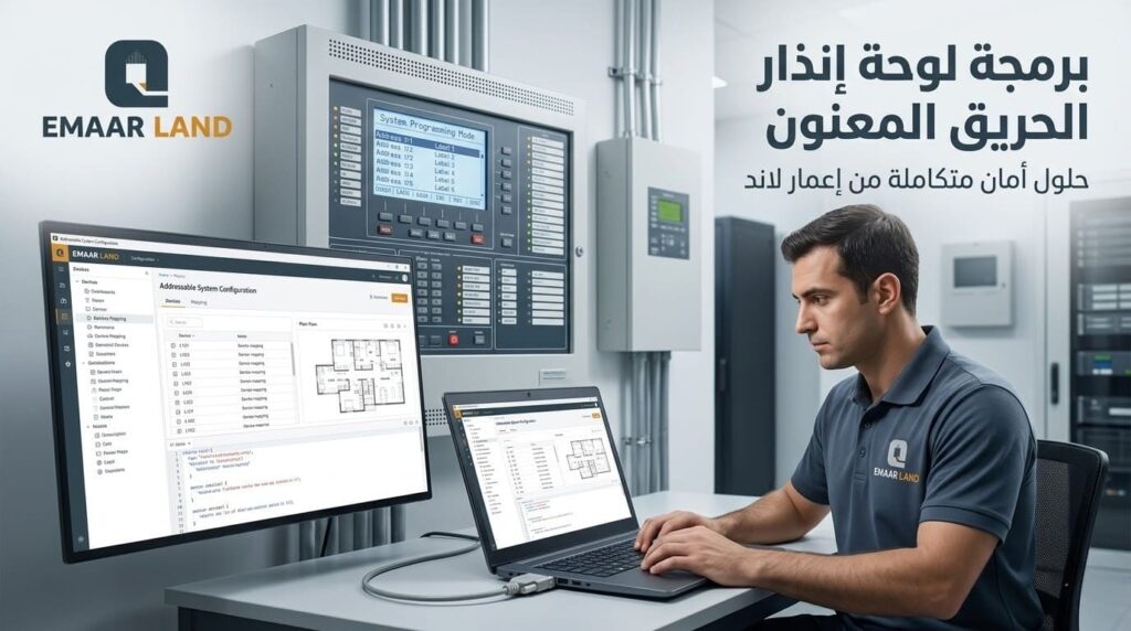 برمجة لوحة انذار الحريق المعنون