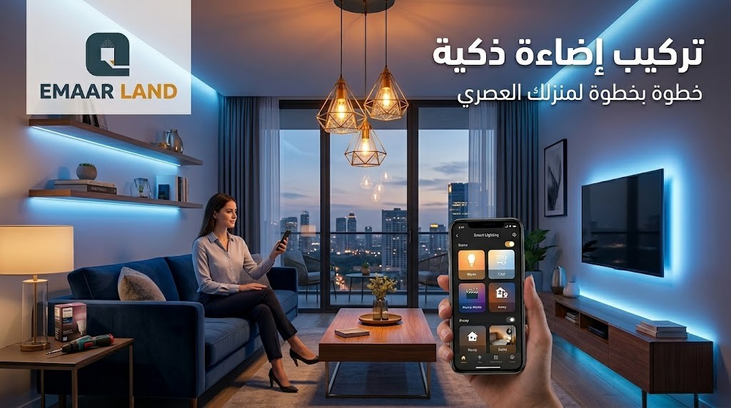 تركيب إضاءة ذكية