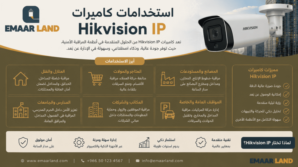 استخدامات كاميرات Hikvision IP