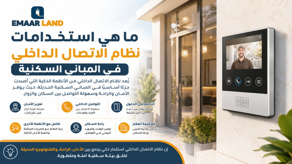 ما هي استخدامات نظام الاتصال الداخلي في المباني السكنية