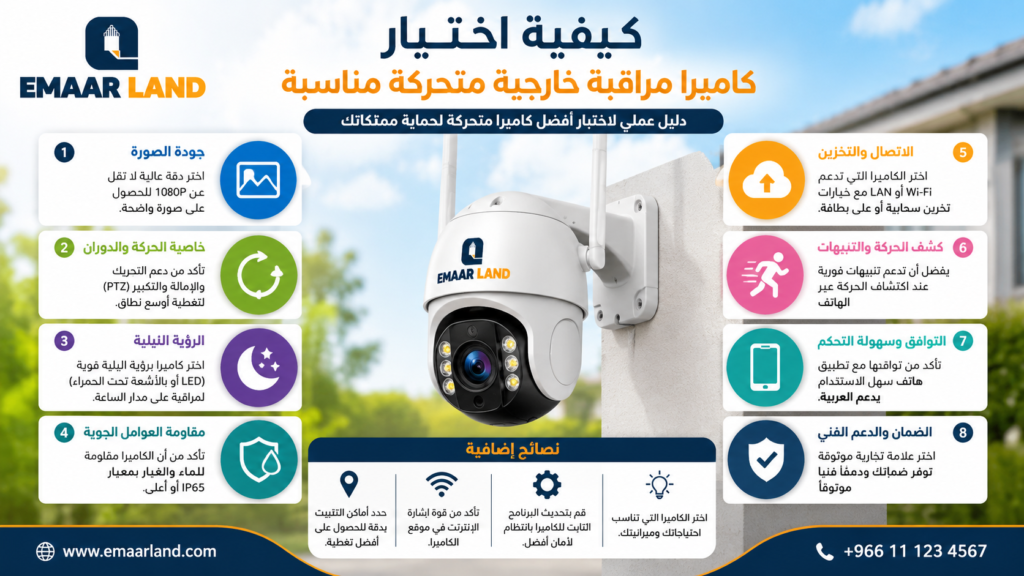 كيفية اختيار كاميرا مراقبة خارجية متحركة مناسبة