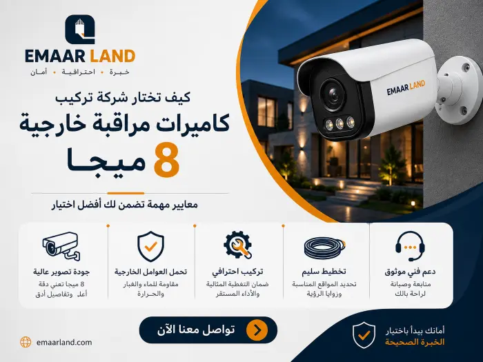 شركة تركيب كاميرات مراقبة خارجية 8 ميجا
