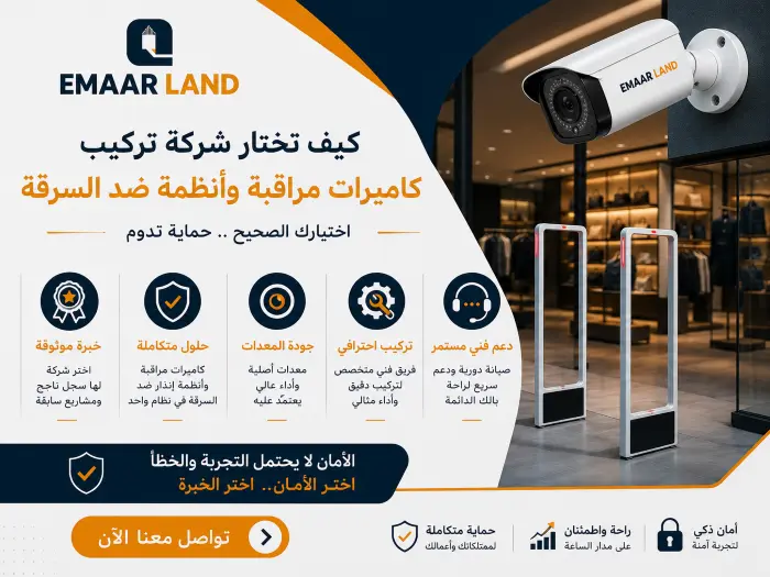 شركة تركيب كاميرات مراقبة وأنظمة ضد السرقة