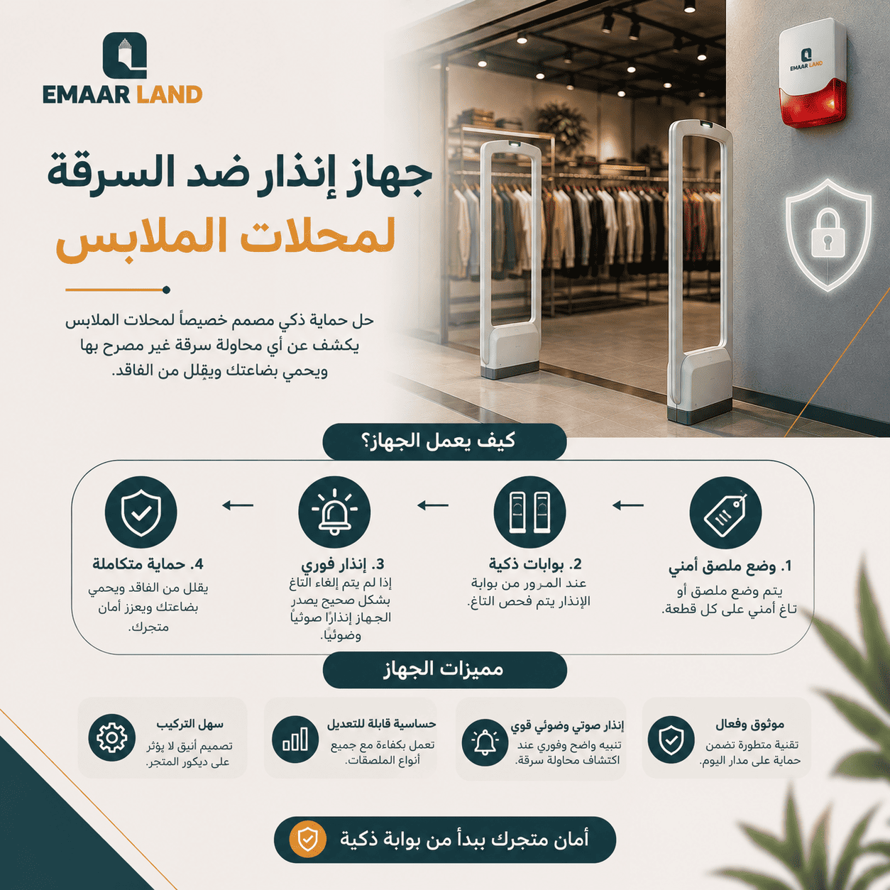 كيف يعمل جهاز انذار ضد السرقة لمحلات الملابس؟