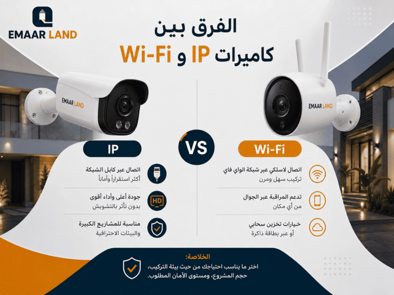 الفرق بين كاميرات IP وWiFi: نقاط حاسمة تساعدك على اختيار كاميرا المراقبة المناسبة