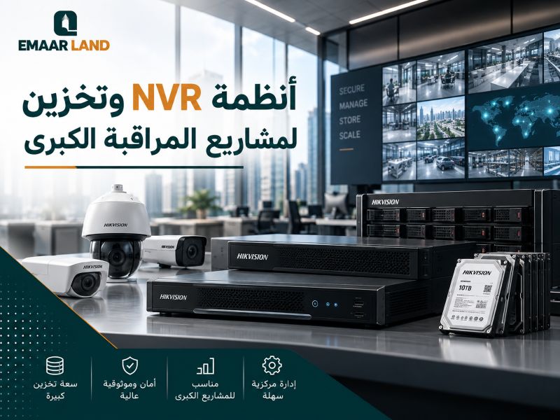 أنظمة NVR وتخزين لمشاريع المراقبة الكبرى
