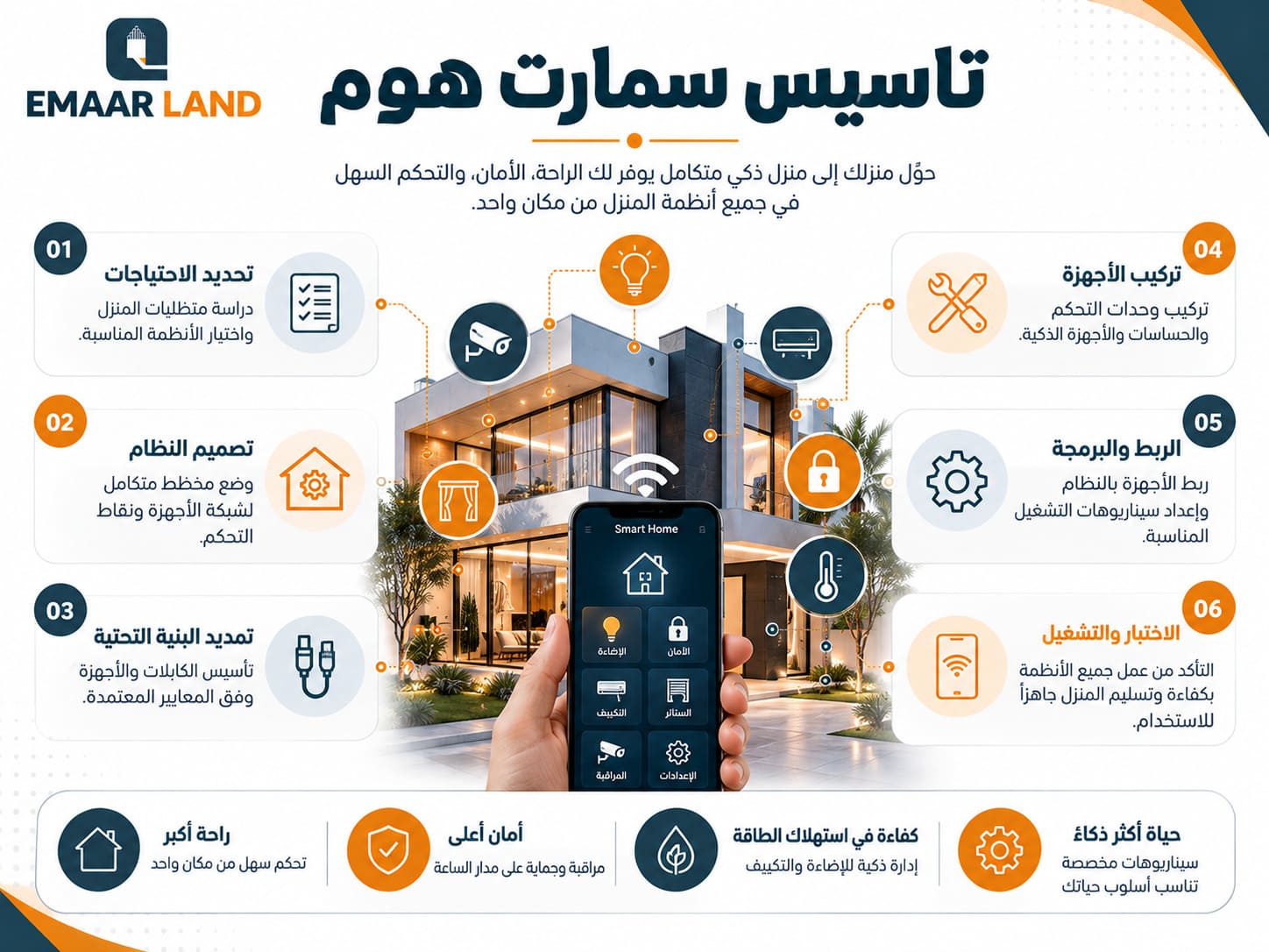 مفهوم تأسيس المنزل الذكي