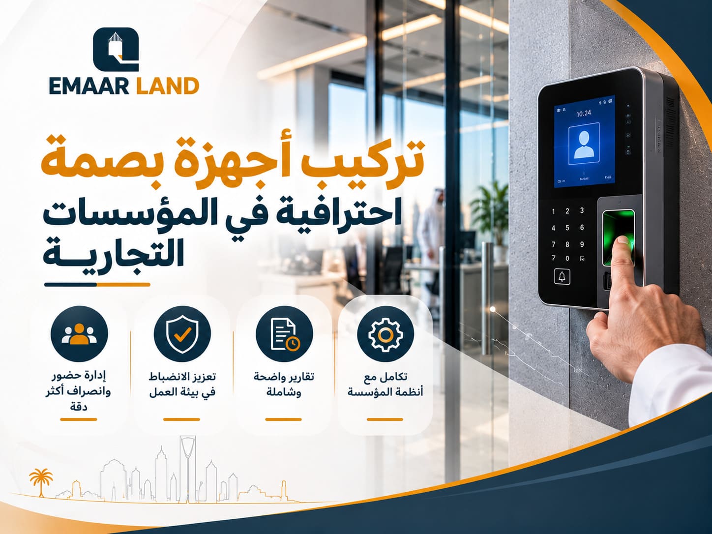 تركيب أجهزة بصمة احترافية في المؤسسات التجارية