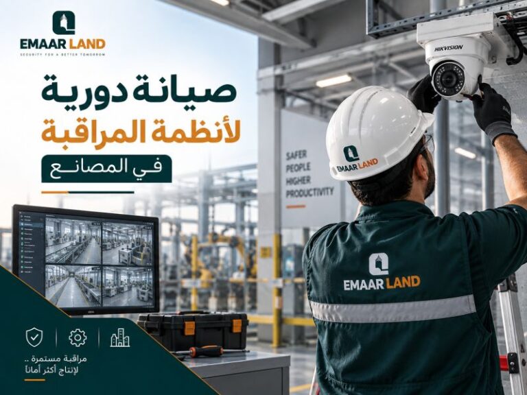 صيانة دورية لأنظمة المراقبة في المصانع