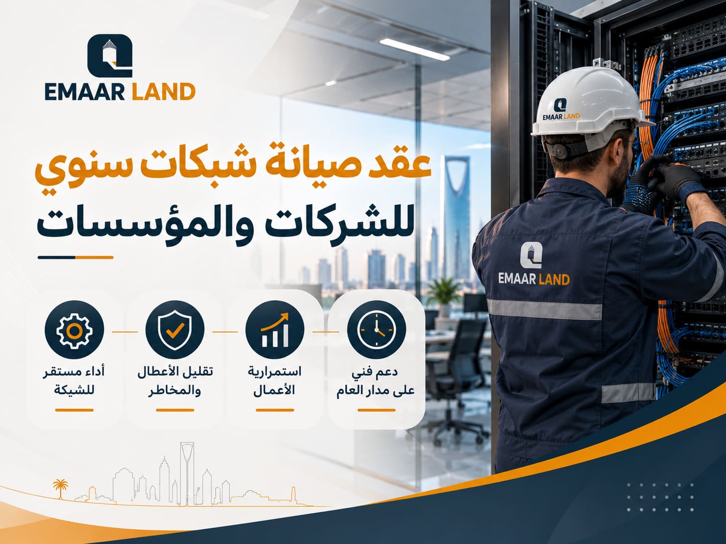 عقد صيانة شبكات سنوي للشركات والمؤسسات