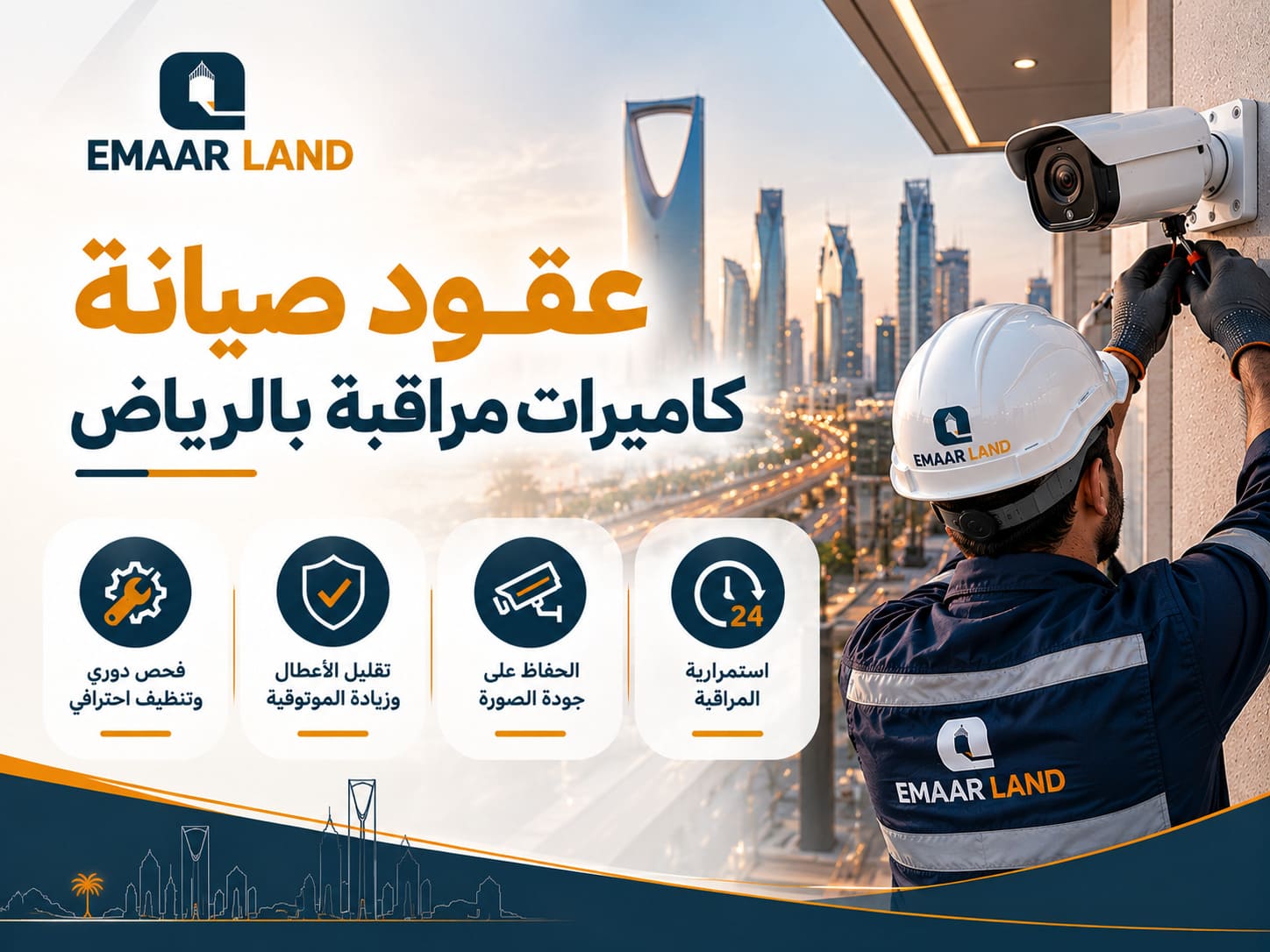 عقود صيانة كاميرات مراقبة بالرياض