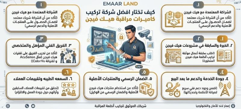 كيف تختار افضل شركة تركيب كاميرات مراقبة هيك فيجن