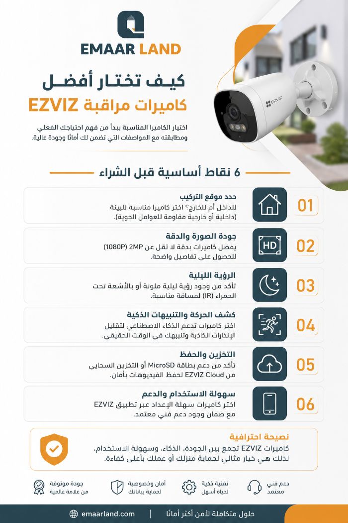 كيف تختار افضل كاميرات مراقبة EZVIZ