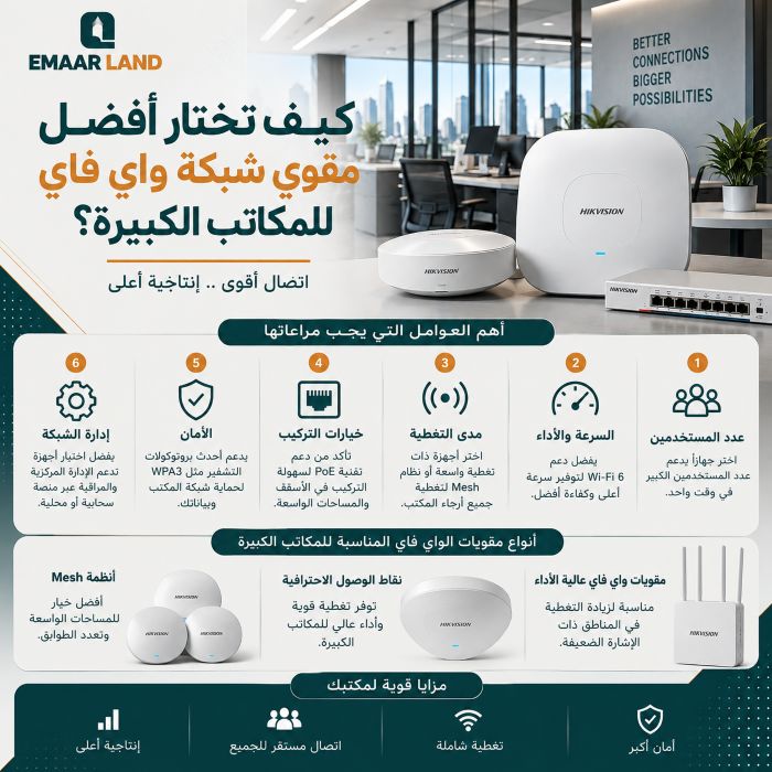 كيف تختار افضل مقوي شبكة واي فاي للمكاتب الكبيرة