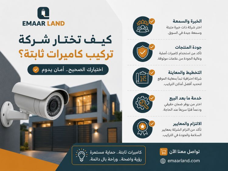 كيف تختار شركة تركيب كاميرات ثابتة؟