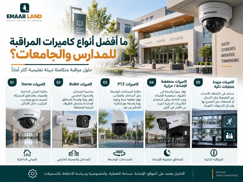 ما أفضل أنواع كاميرات المراقبة للمدارس والجامعات؟